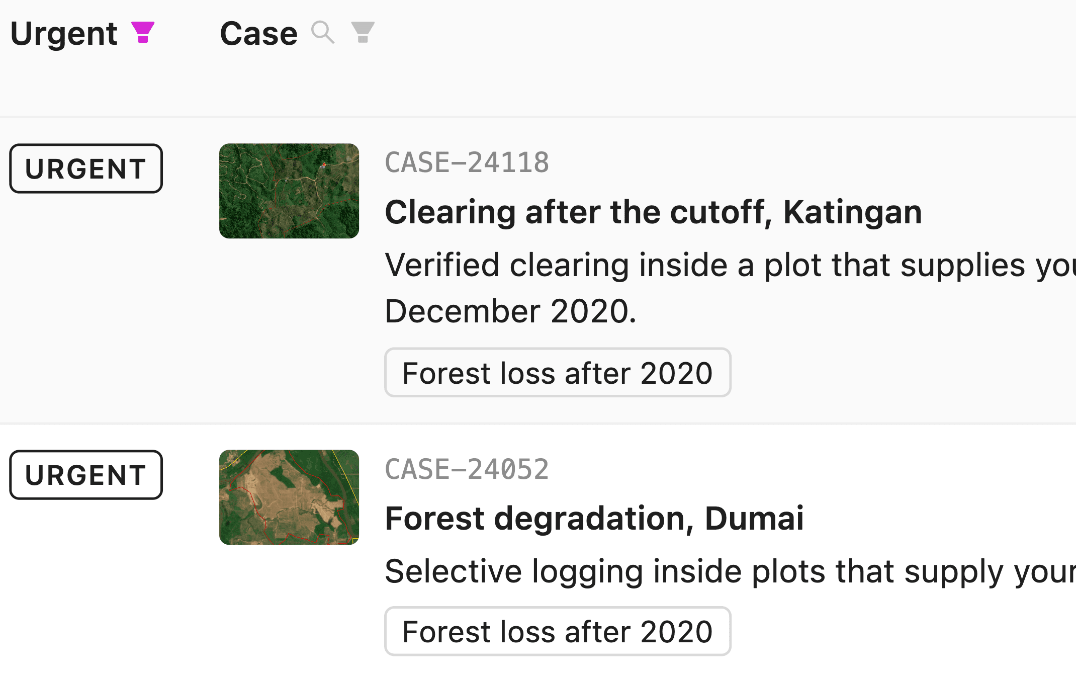 Grievances and risk events mapped across Indonesia in Palmoil.io